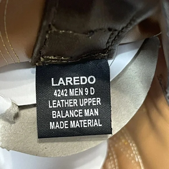 Laredo 4242 Mens Boots Mid Calf - Brown Sz 9D - Picture 4 of 5